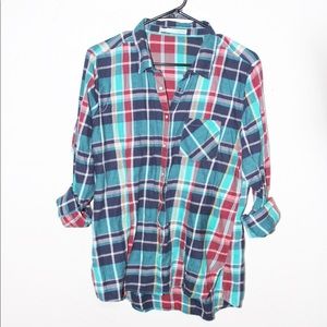 Maurices XL flannel blue and white